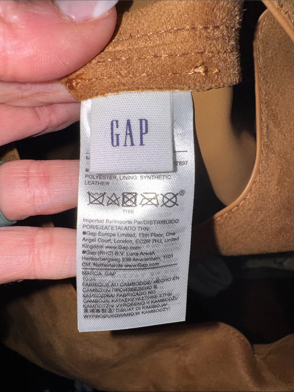 GAP Suede Vegan Suede Slouchy Tote Bag